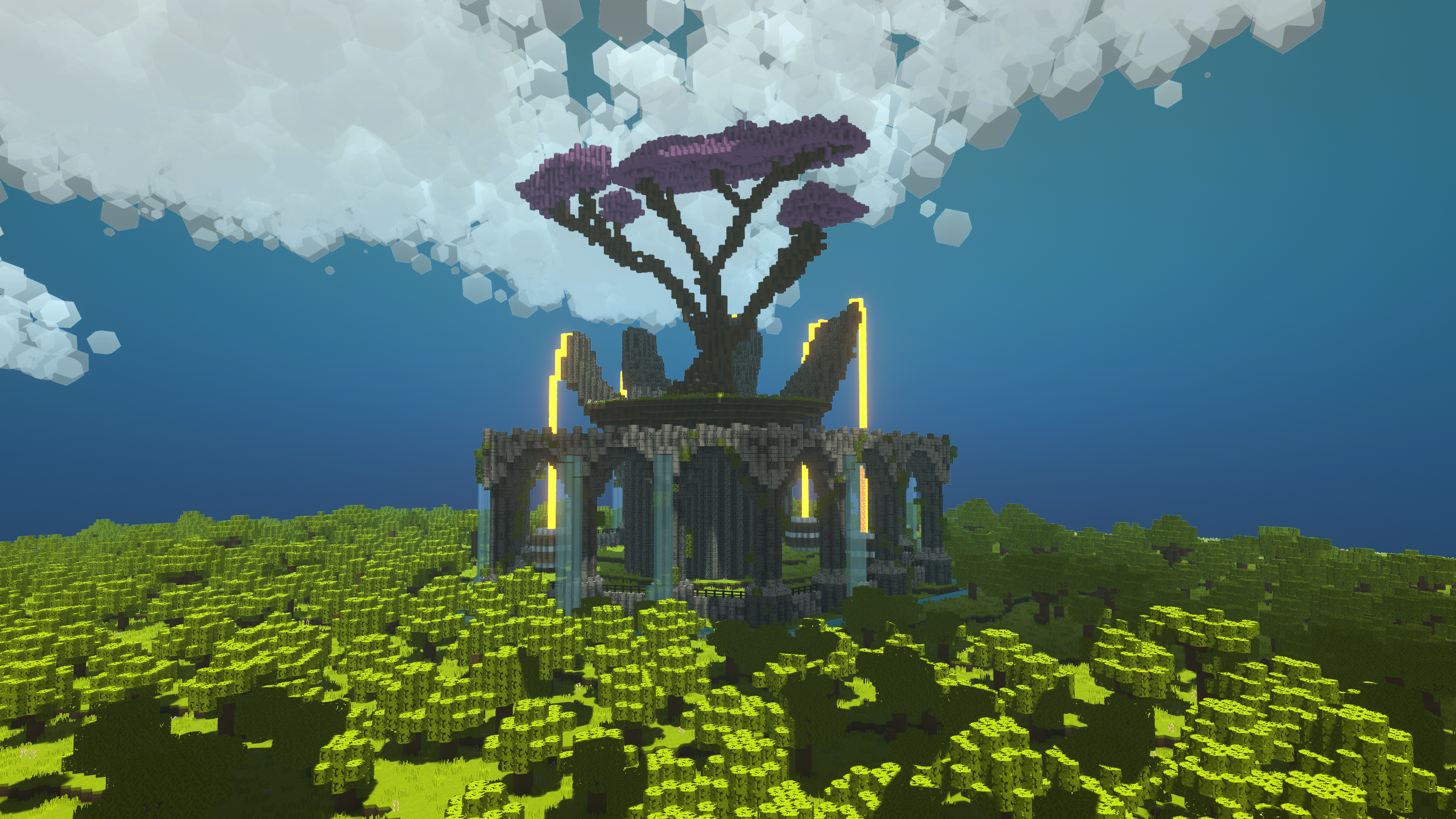 An image of PlanetSmith. title: Cherry Blossom, description: Fantasy Tree Structure Build
